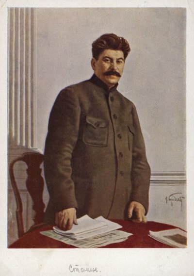 Joseph Stalin, sovjetisk bolsjevikledare av Isaak Israilevich Brodsky