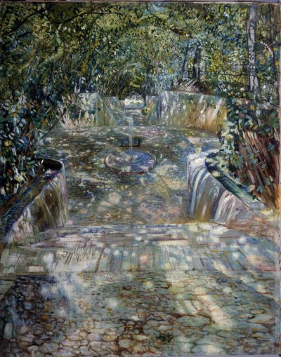 ""La fontaine"" Peinture de Isaak Izrailevich Brodsky (Brodski) (1884-1939) 1909 Regional Art Museum, Rostov on Don av Isaak Israilevich Brodsky