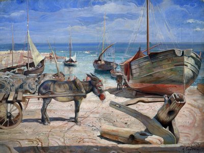 ""The Isle of Capri"" Målning av Isaac Brodsky (Brodski) (1884-1939) 1929 Regional Art Museum, Berdyansk av Isaak Israilevich Brodsky