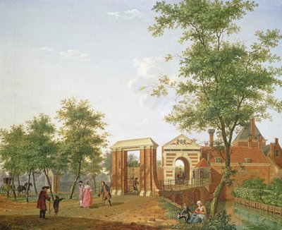 Vy över Zylpoort, Harlem, 1780 av Isaac Ouwater
