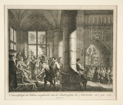 Petition of the Nobles överlämnad till guvernören i Nederländerna, i av Isaak Tirion