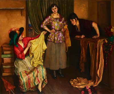 The Bluse Shop (olja på duk) av Isabel Codrington