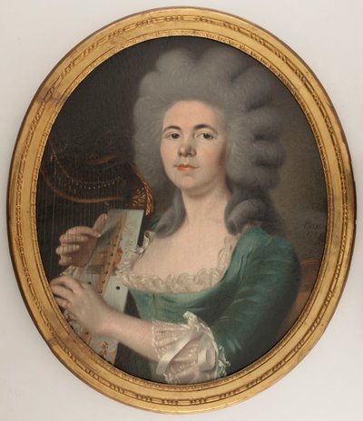 Porträtt antas vara Rosalie Dugazon (1755-1821), sångerska (olja på duk) av Isabelle Pinson