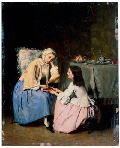 Hos den sjuke vännen, 1800-talet av Isidore Patrois