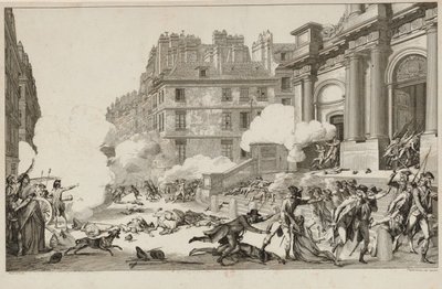 13 Vendémiaire. Napoleon Bonapartes undertryckande av den rojalistiska revolten ... i Paris, 1797. av Isidore Stanislas Helman