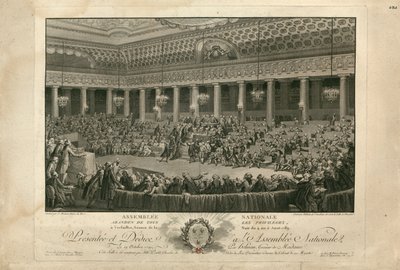 Natten den 4 augusti 1789 i nationalförsamlingen 1790. av Isidore Stanislas Helman
