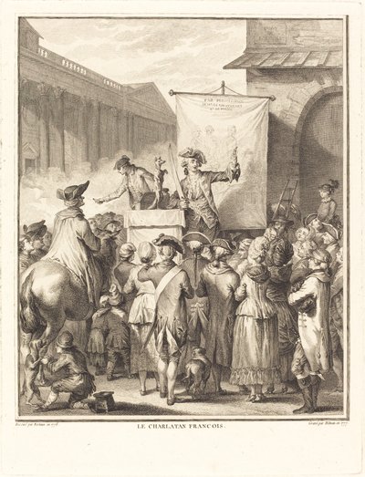 Den franska charlatanen av Isidore Stanislas Helman after Jean Duplessi Bertaux