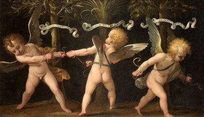 Allegori med bevingade keruber, ca. 1635. av Isidoro Bianchi