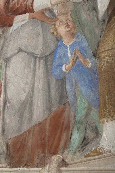 Barn, detalj från presentationen av Jesus i templet, 1623-34 av Isidoro Bianchi
