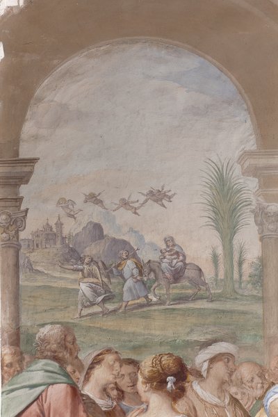 Detalj från presentationen av Jesus i templet, 1623-34 av Isidoro Bianchi