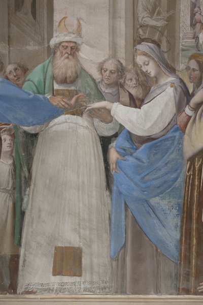 Detalj från Jungfru Marias bröllop, 1634 av Isidoro Bianchi