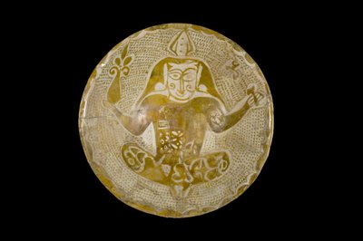 Glansskål, Irak, Abbasidperiod, 900-talet (lergods med lyster över glasyr) av Islamic School