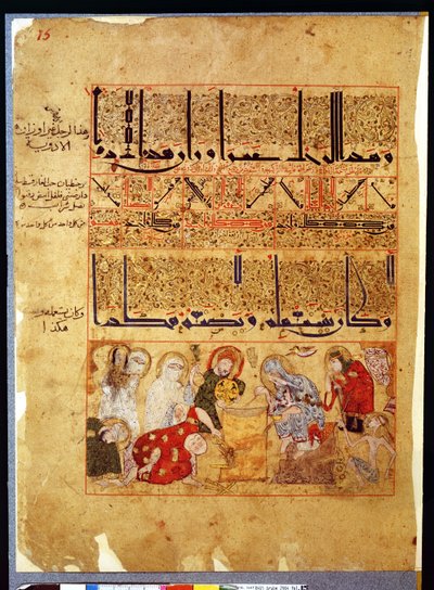 Ms. Arabe 2964 fol.15 från Treatise of Theriac after Galien, 1217 av Islamic School