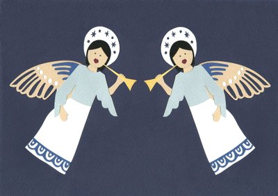 Cherubs, 2014 (klippt papper) av Isobel Barber