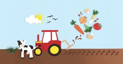 Farmyard, 2016 papper av Isobel Barber