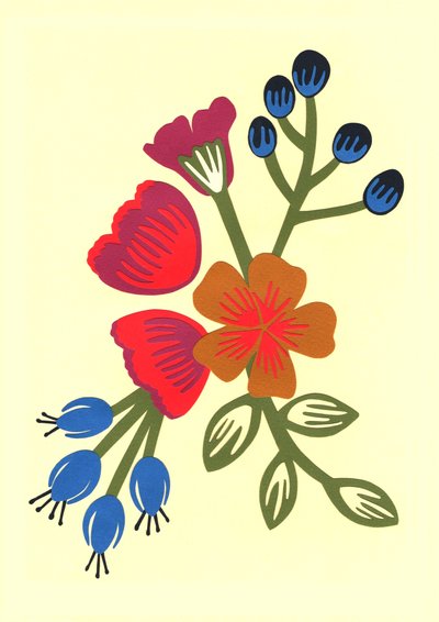 Flora, 2015 (klippt papper) av Isobel Barber