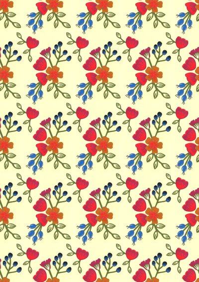 Flora print, 2015 (klippt papper) av Isobel Barber