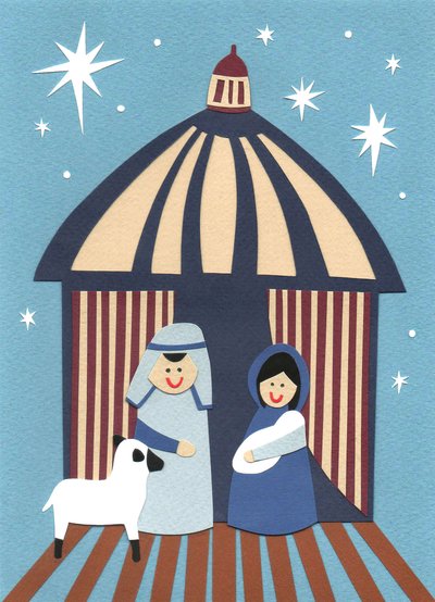 Födelsekyrkan, 2014 (klippt papper) av Isobel Barber