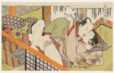 Förspel, nr 7 ur ”Tolv möten på kärlekens väg” (Shikidō torikumi jūniban) av Isoda Koryusai