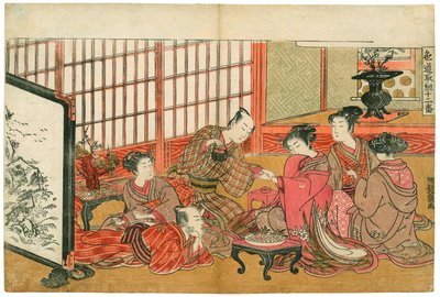 Fest i Yoshiwara av Isoda Koryusai