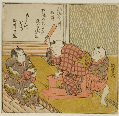 Settsu, från serien "Fashionable Six Jewel Rivers (Furyu Mu Tamagawa)" av Isoda Koryusai