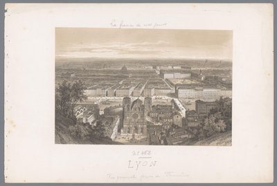 Zicht op Lyon en de katedraal från Fourvière Lyons. Översikt tagen från Fourvières Hedendaags Frankrijk (serietitel) Frankrike nuförtiden (serietitel) av Isodore Laurent Deroy