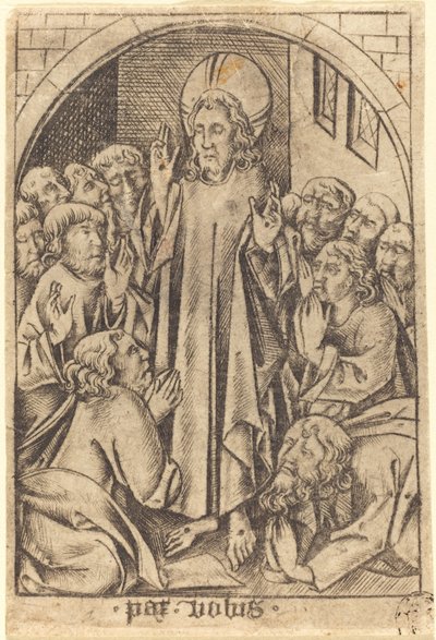 Kristus visar sig för lärjungarna, ca. 1465. av Israhel van Meckenem