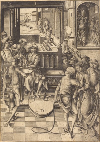 Kristus före Pilatus, ca. 1480. av Israhel van Meckenem