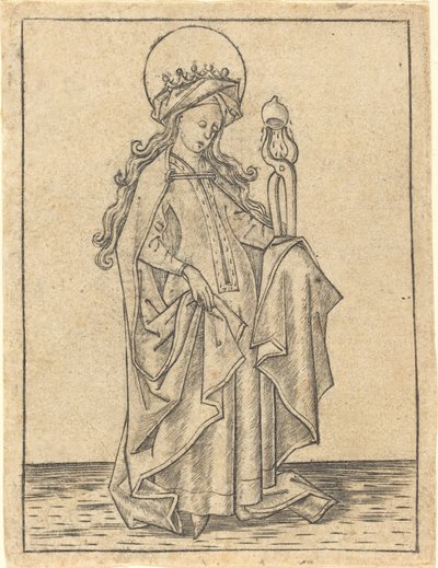 helgon agatha av Israhel van Meckenem