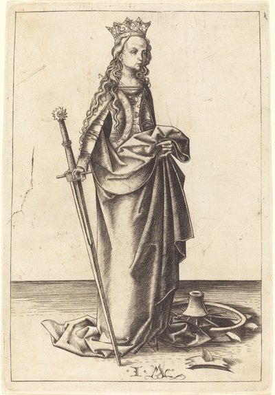 Saint Catherine, ca. 14801490. av Israhel van Meckenem