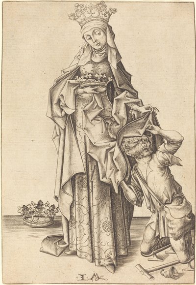 Sankta Elisabeth av Thüringen, ca. 14751480. av Israhel van Meckenem