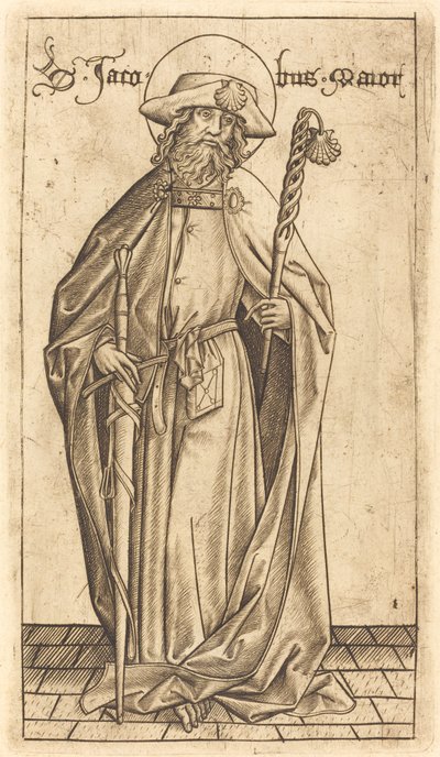 Sankt Jakob den store, ca. 14701480. av Israhel van Meckenem