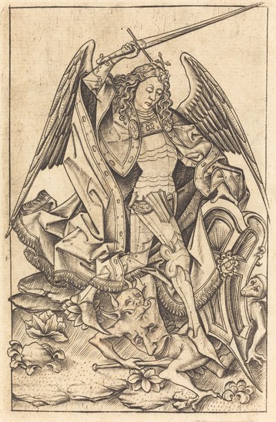 Sankt Mikael, ca. 14701480. av Israhel van Meckenem