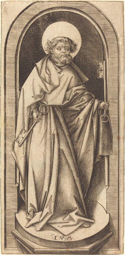 Sankt Peter, ca. 14901503. av Israhel van Meckenem