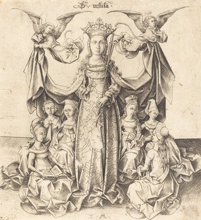 Sankta Ursula och hennes jungfrur, ca. 14751480. av Israhel van Meckenem