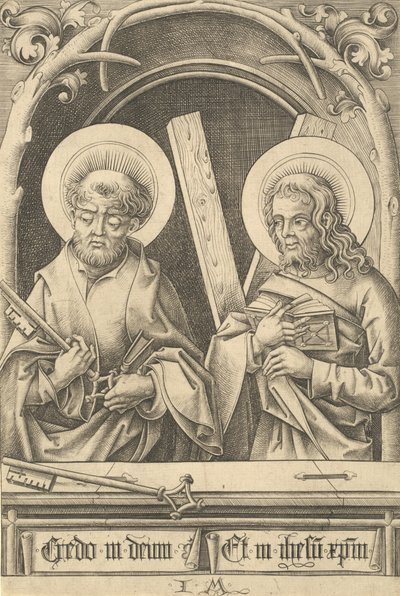 De heliga Peter och Andreas, ca. 14801485. av Israhel van Meckenem