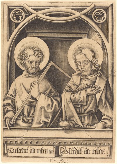 De heliga Thomas och Jakob den mindre, ca. 14801485. av Israhel van Meckenem