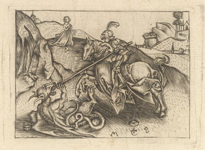 St. George, ca. 1435-1503. av Israhel van Meckenem