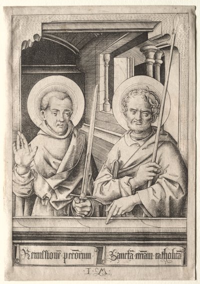 St. Paul och St. Thomas. av Israhel van Meckenem