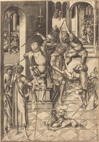 The Crowning with Thorns, c. 1480. av Israhel van Meckenem
