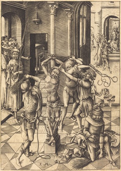 Flagelationen, ca. 1480. av Israhel van Meckenem