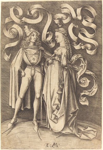 Riddaren och damen, ca. 14951503. av Israhel van Meckenem