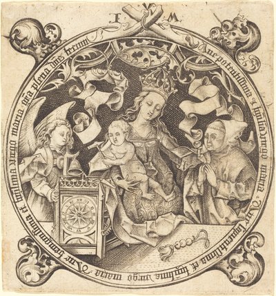 Madonnan med klockan, ca. 1490. av Israhel van Meckenem