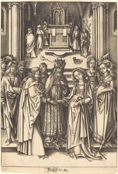 Jungfruns äktenskap, ca. 14901500. av Israhel van Meckenem