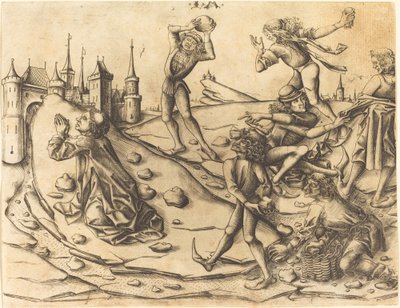 Steningen av Sankt Stefan, ca. 1470. av Israhel van Meckenem