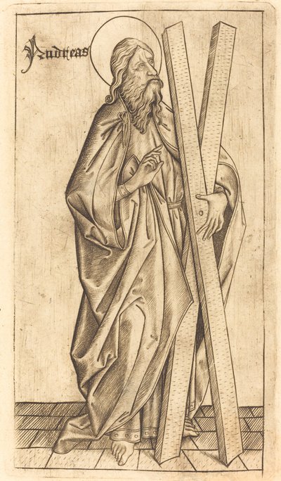 Sankt Andreas av Israhel van Meckenem after Master E.S.