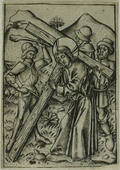 Kristus bär korset av Israhel van Meckenem the younger