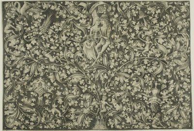 Ornamental panel med två älskande av Israhel van Meckenem the younger