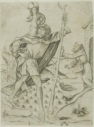 Sankt Kristoffer av Israhel van Meckenem the younger