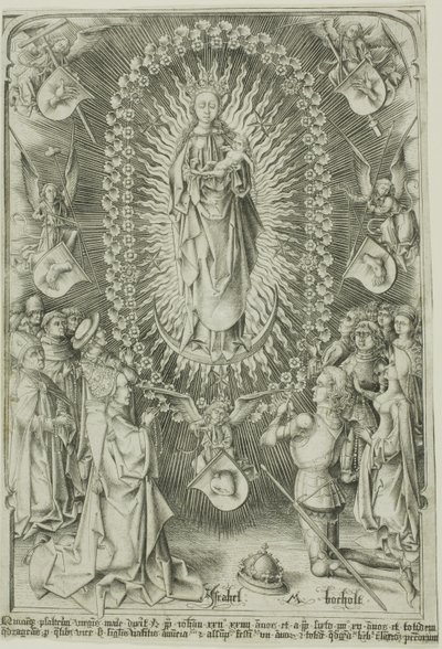 Madonna av Rosenkransen av Israhel van Meckenem the younger